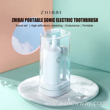Zhibai électrique brosse à dents rechargeable USB étanche